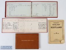 The Angler's Pocket Record Booklet dated 1946 in red leather plus Sportman's Notebook dated 1946 and