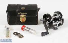 ABU of Sweden Ambassadeur No 5000 Multiplier reel with tube of spares and spare handle and