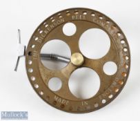 Ultralight 'The Dickenson Reel Company' 6" centrepin reel Made in England, large perforated face,