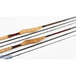 G Loomis USA F1388/9-3 GLX Carbon spinning rod 12' 3pc line 8/9# 20" handle with uplocking reel
