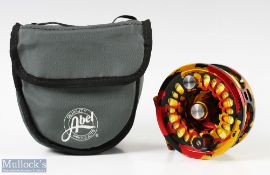 Abel USA Super 8 Saltwater fly reel custom finish 4" spool and 1 5/8" wide, with counter balance