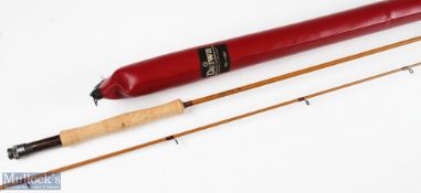 Fine Daiwa Hexagon Whisker Made in England cane fly rod HW 48H 9'5" 2pc line 7/9# reverse ferrule