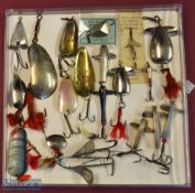 Collection of various Lures, Spinners, Devons, spoons, dead bait mounts et al many with makers names