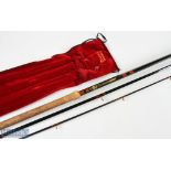 Bruce & Walker, Hugh Falkus Hexagraph Salmon Fly Rod, 15'4" 3pc DT.F.12 line#, 30" handle, dark