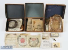 Hardy Bros Terminal fishing tackle features Hardy Hinged gold medal card box with Hardy traces &