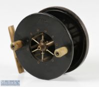 Interesting Allcock's 4" Sea Aerial reel with unusual markings - front flange stamped "The Allcock