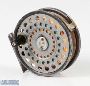 Hardy Bros The Princess 3 ½" alloy trout fly reel with alloy foot, reversible line guide, black