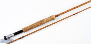 Lt Col. O'Born Tenacity, Split Cane Fly Rod 9'3" approx., 2pc red agate lined butt/tip ring