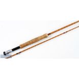 Lt Col. O'Born Tenacity, Split Cane Fly Rod 9'3" approx., 2pc red agate lined butt/tip ring