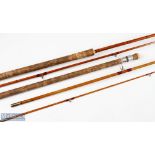 Chapman 450 Whole cane spinning rod 9' 3pc 24" handle with alloy sliding reel fittings in cloth