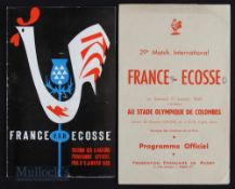 1959/1965 France v Scotland Rugby Programmes (2): 9-0 home win in 1959 on the way to France's