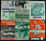 Selection of Scotland international match programmes v Ireland/Northern Ireland to include 1950,