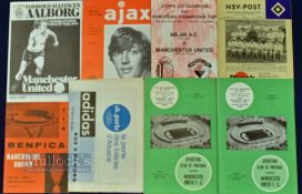 Selection of Manchester Utd away match programmes 1963/64 Sporting Lisbon (ECWC) x 2, 1964/65 Racing