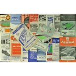 1955/56 Manchester Utd (Div. 1 Champions) selection of away match programmes to include Arsenal (4