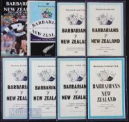 1954-1993 Barbarians v New Zealand Rugby Programme Collection (8): Lovely set of all the All