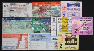 Wales & Scotland Rugby Tickets 1980-2010 (10): (All these tickets & more were also available in lots