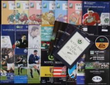 Scotland & Overseas inc RWC Rugby Programmes (26): 1954-1998, games v NZ, Australia, S Africa,