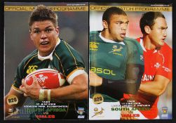2008 South Africa v Wales Rugby Programmes (2): Lovely compact thick editions for the tests v the