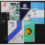 1973/1982 Fijian Rugby Tour to the UK Programmes (6): Three editions from each tour, 1973 v Swansea,