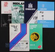 1973/1982 Fijian Rugby Tour to the UK Programmes (6): Three editions from each tour, 1973 v Swansea,