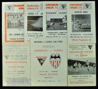 Selection of Dunfermline Athletic European home match programmes 1961/62 FK Varder (ECWC), 1962/63