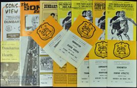 Collection of Dumbarton FC home match programmes to include 1968/69 Albion Rovers (SLC), Queens Park