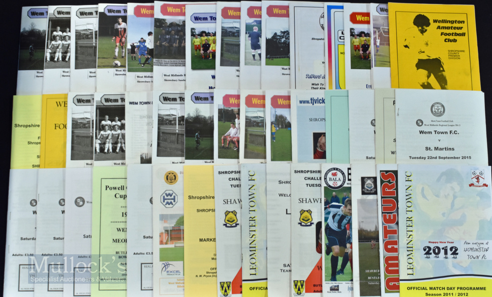 Collection of Wem FC (Shropshire) mainly home match programmes but other away programmes are - Image 3 of 3