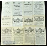 Selection of Crystal Palace home friendly match programmes 1955/56 West Ham Utd, Walthamstow Avenue,