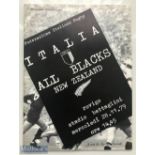 Very Rare 1979 Italy v New Zealand Rugby Programme: Sought-after issue - very rare programme from