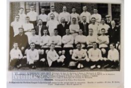 1907/1908 Fulham team postcard photograph, 1st season in the Football League; Fulham entered the