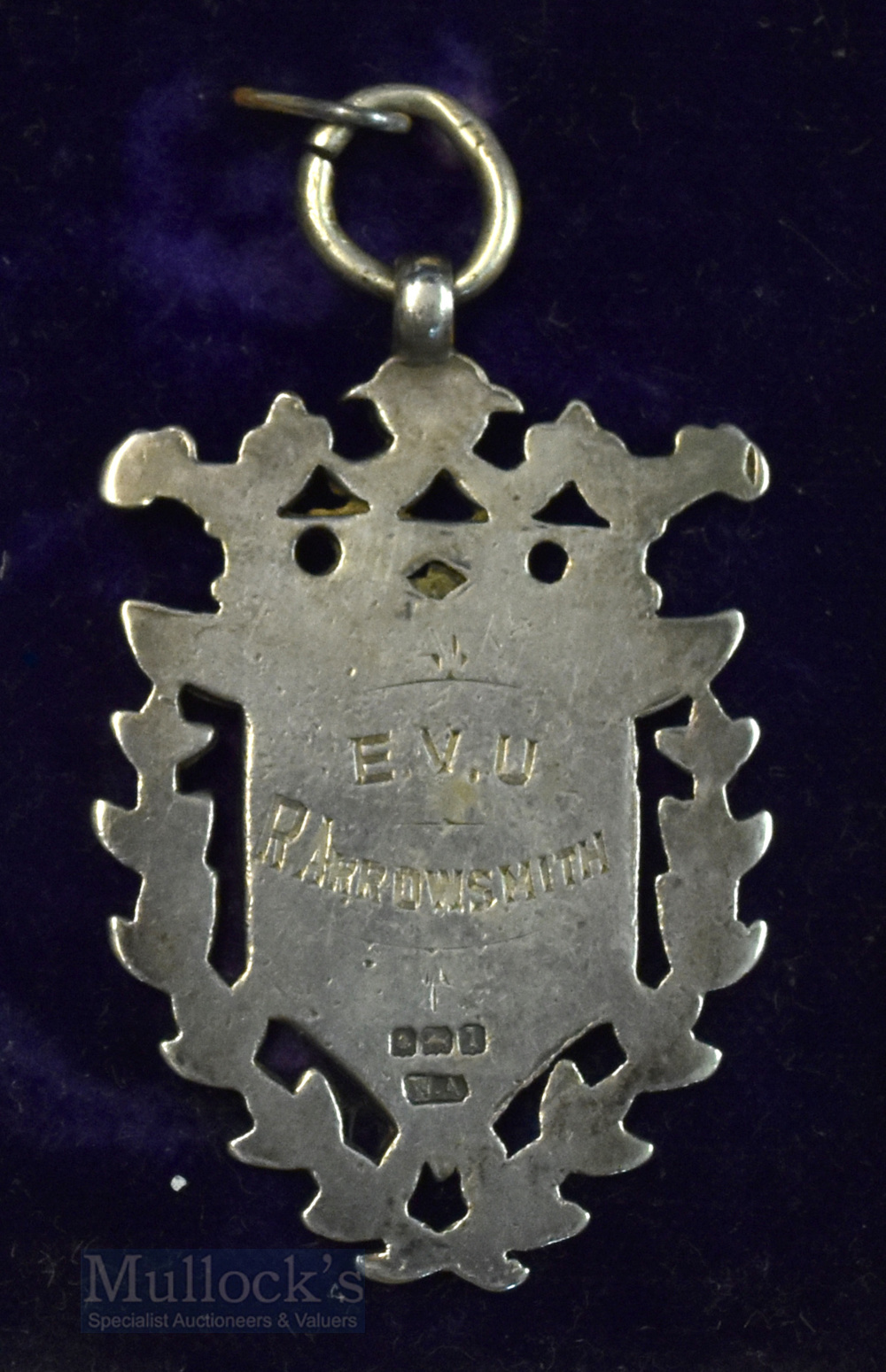 Football medal: 1908 Silver/enamel Manchester Amateur football league award, to the obverse the - Image 2 of 2