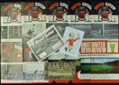 Collection of Manchester Utd memorabilia to include Official Printed autographs c1957, c1964, 1962/