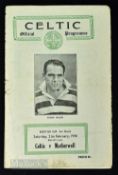 1947/48 Celtic v Motherwell Scottish Cup match programme 21 February 1948; slight creases, covers