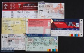 Wales & Italy Rugby Tickets 1992-2020 (8): (All these tickets & more were also available in lot