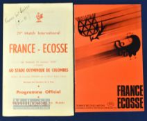 1959/1971 France v Scotland Rugby Programmes (2): A home win, 9-0 in 1959 on the way to France's