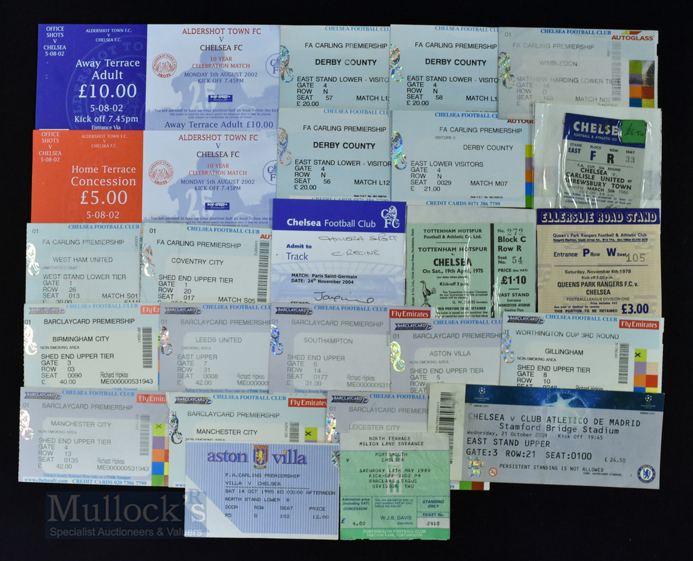 Tickets: Selection of Chelsea match tickets to include homes 1965/66 Carlisle Utd/Shrewsbury Town (