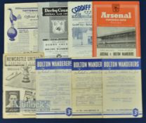 1952/53 Bolton Wanderers programme selection to include homes Middlesbrough, Sheffield Wednesday,