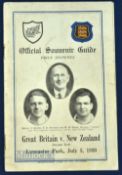 Rare 1930 British & Irish Lions Rugby Programme: Super chance to get this coveted Second Test