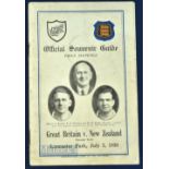 Rare 1930 British & Irish Lions Rugby Programme: Super chance to get this coveted Second Test