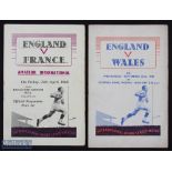 1948 and 1960 England Rugby League Programmes (2) to incl 1948 v Wales Wednesday 22nd September