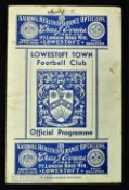 1935/36 Lowestoft v Harwich & Parkeston Eastern Counties league match programme 28 March 1935;