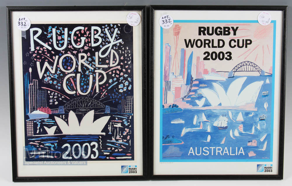 2003 Rugby World Cup Official Promotional Posters (2): Informal style colourfully attractive