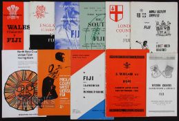 1964/1970 Fijian Rugby Tours to the UK Programmes (11): To inc two issues from 1964, v Glamorgan &
