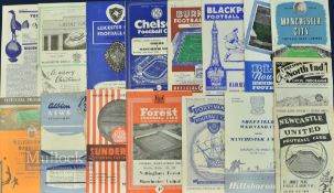 1957/58 Manchester Utd away match programme collection Birmingham City, Blackpool, Burnley, Chelsea,