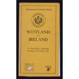 1932 Scarce Scotland v Ireland Rugby Programme: Team & action photos and the standard teams page