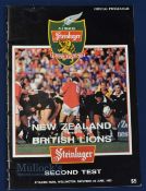 Rare Signed All Blacks v British Lions 1993 Rugby Programme: Signed over their pen-picture pages