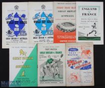 Collection of Gt Britain & England Rugby League Programmes and World Cup Series from 1952 onwards