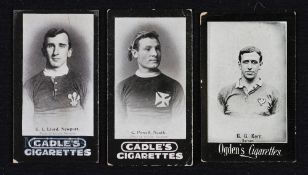 Scarce 1902/1904 Rugby Cigarette cards (3): Highly collectable trio, C Powell (Neath) & GL Lloyd (