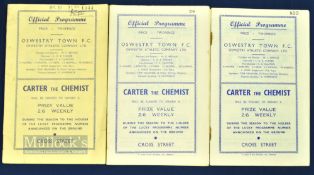 1947/48 Oswestry Town FC v Halesowen Town football programme plus 1947/48 Oswestry Town Res v