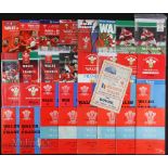 1950-2004 Wales H v France Rugby Programmes (33): Other than 1952, a complete run of Welsh Cardiff
